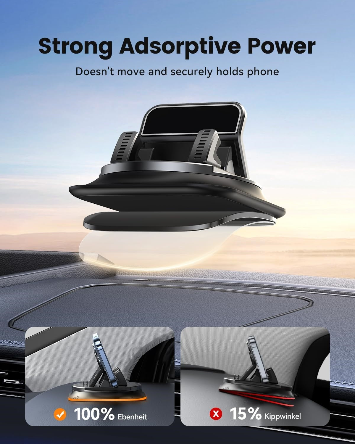 Ivosoma® Car phone holder 360 degree rotation, suitablefor car navigation in-car dashboard