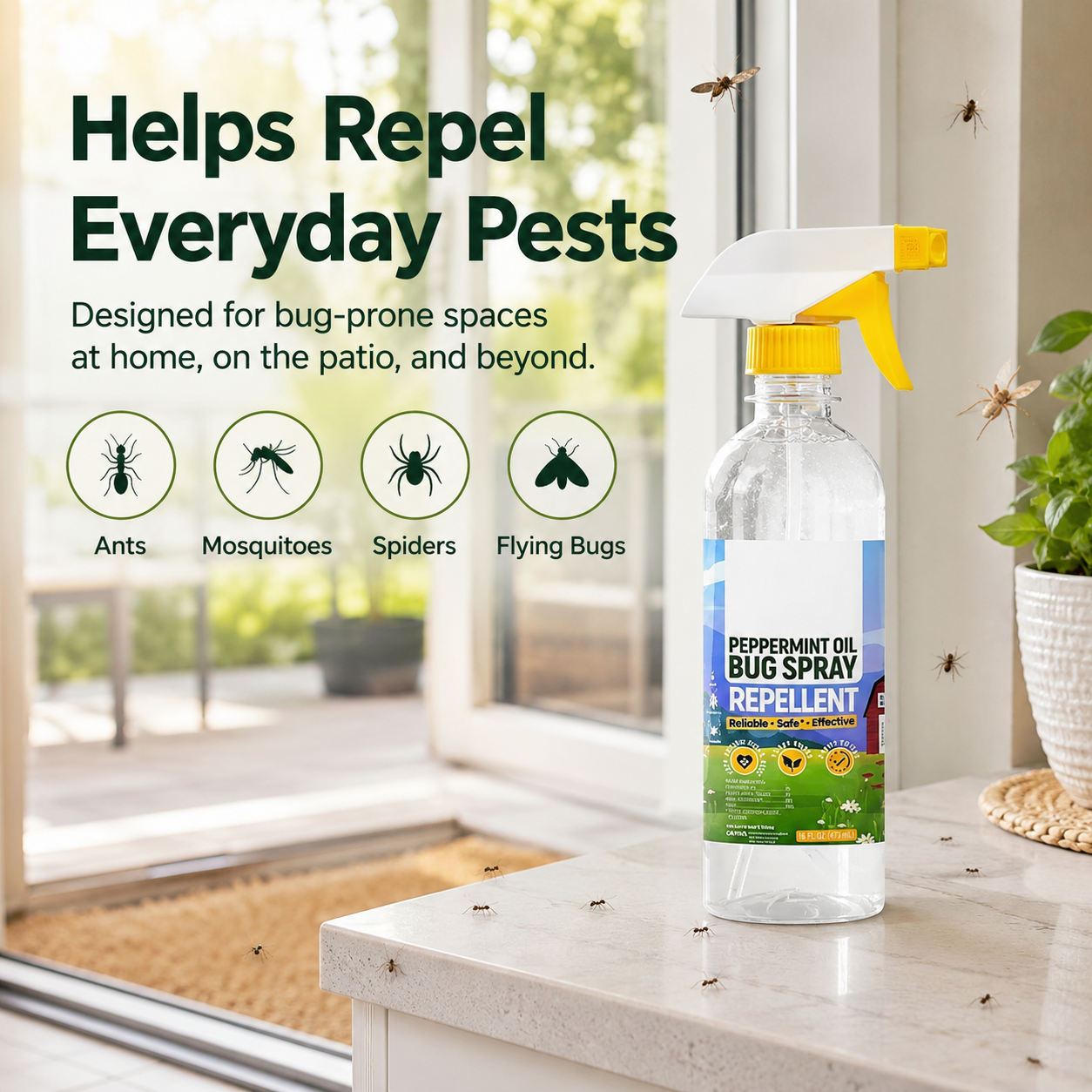 Ivosoma® Powerful Peppermint Oil Spray That Protects Your Home, Safe for Kids & Pets