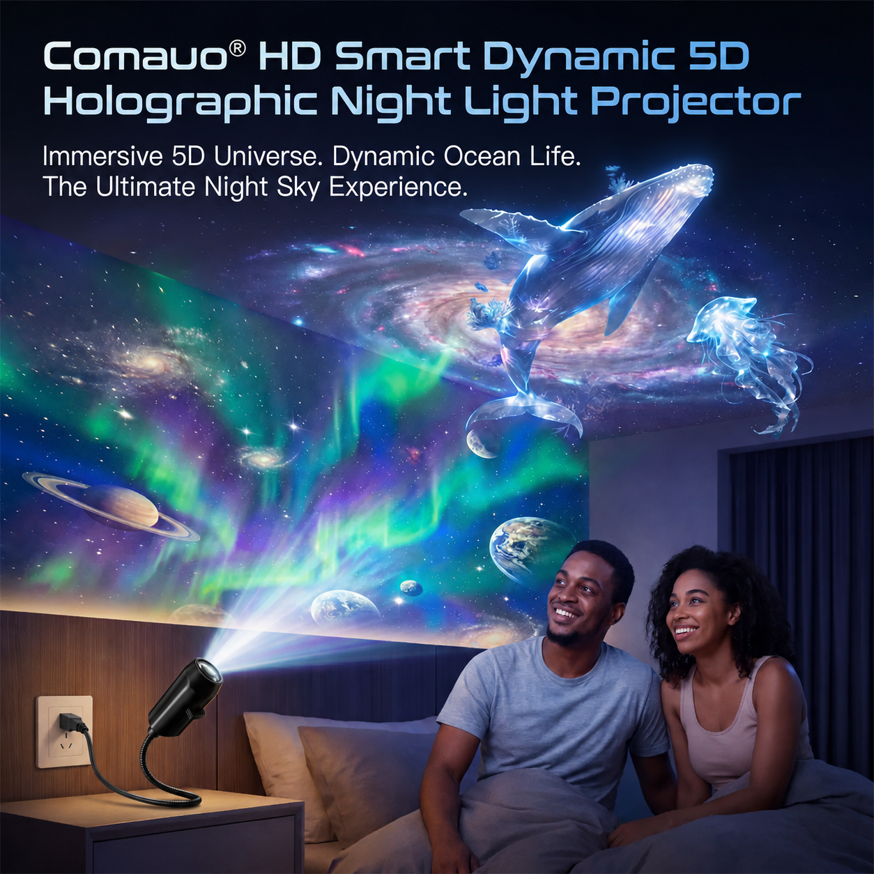 ocean  projection lamp plug card