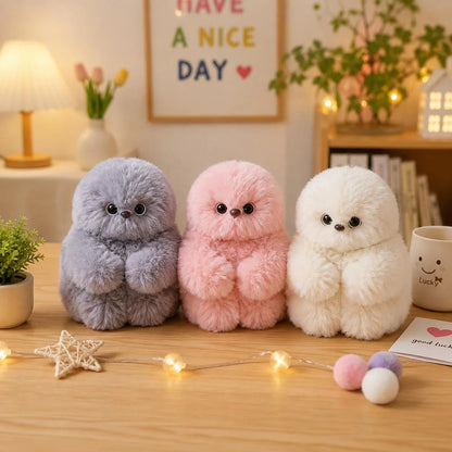 👀Ivosoma® Cute AI shy Emotional companionship robot doll bag charm plush toy👜-It can sing, turn its head, and learn to speak🤖