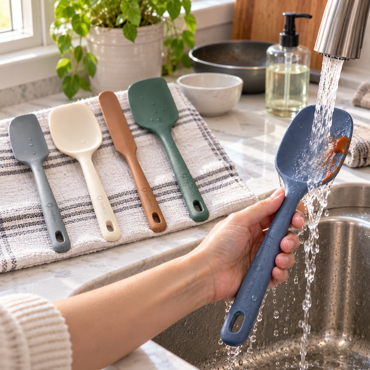 ChefAide 5-Piece Silicone Spatula Set