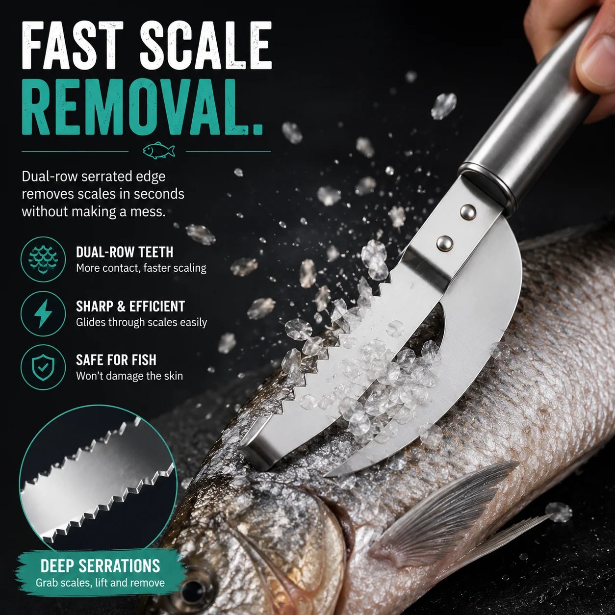 🔥Ivosoma®  2026 Hot Sale 3-in-1 Fish Scaler & Cleaning Knife