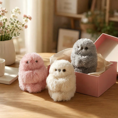 👀Ivosoma® Cute AI shy Emotional companionship robot doll bag charm plush toy👜-It can sing, turn its head, and learn to speak🤖