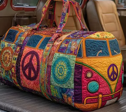 💞LAST DAY 50% OFF ✨Larnto® Hippie Journey Quilted Duffle Bag