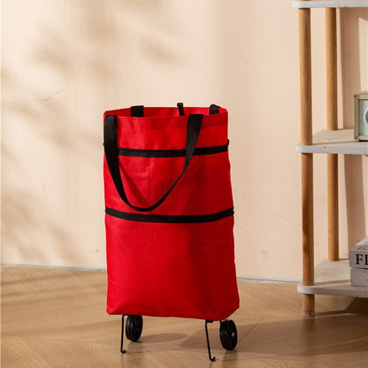 ❤Last Day 50% OFF🛒Ivosoma® Foldable 2-in-1 Rolling Shopping Bag