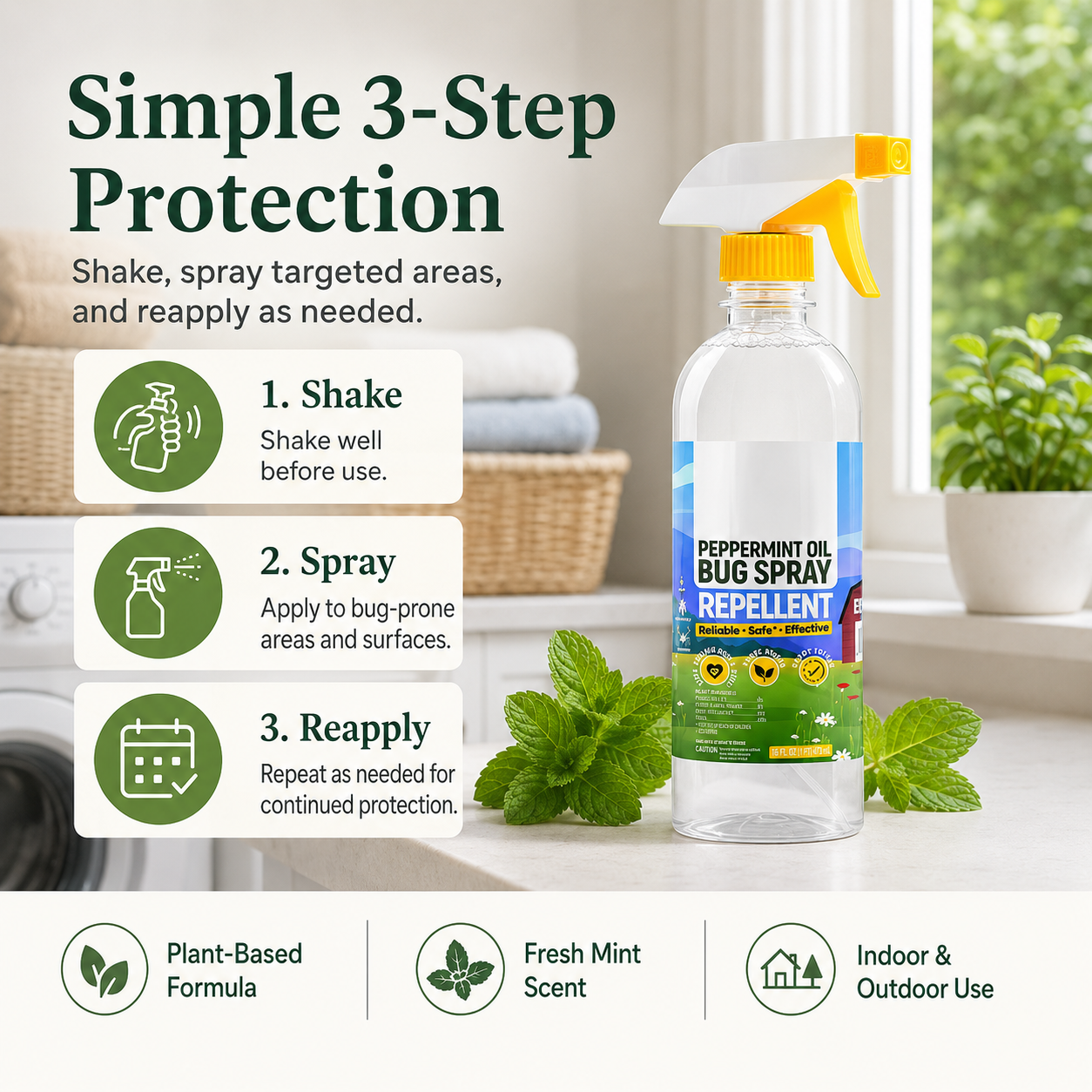 Ivosoma® Powerful Peppermint Oil Spray That Protects Your Home, Safe for Kids & Pets