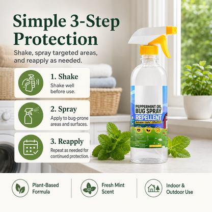 Ivosoma® Powerful Peppermint Oil Spray That Protects Your Home, Safe for Kids & Pets