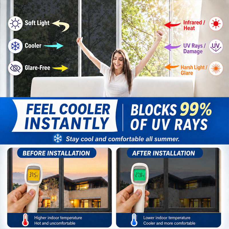 Ivosoma® One-Way Mirror Window Film – Heat Control & UV Protection upsell