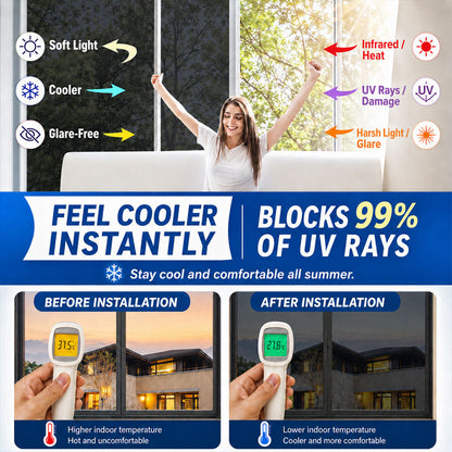 Ivosoma® One-Way Mirror Window Film – Heat Control & UV Protection upsell