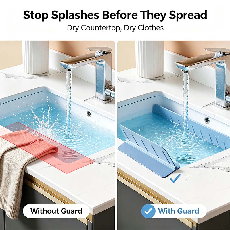 Ivosoma® Kitchen Sink Splash Guard Water Guard for Washbasin Dining Room Dish Washing upsell