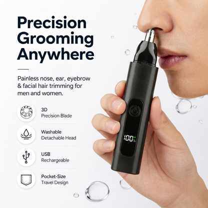 IVOSOMA® Professional LED Display Nose & Ear Trimmer, Painless Travel Gifts for Men Women.