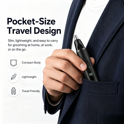 IVOSOMA® Professional LED Display Nose & Ear Trimmer, Painless Travel Gifts for Men Women.