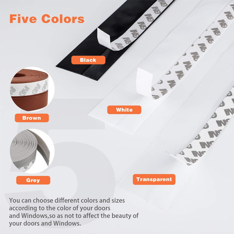 Ivosoma® 16.4Ft Door Weather Stripping | Adhesive Draft Stopper Seal Strip for Doors, Windows & Shower Doors