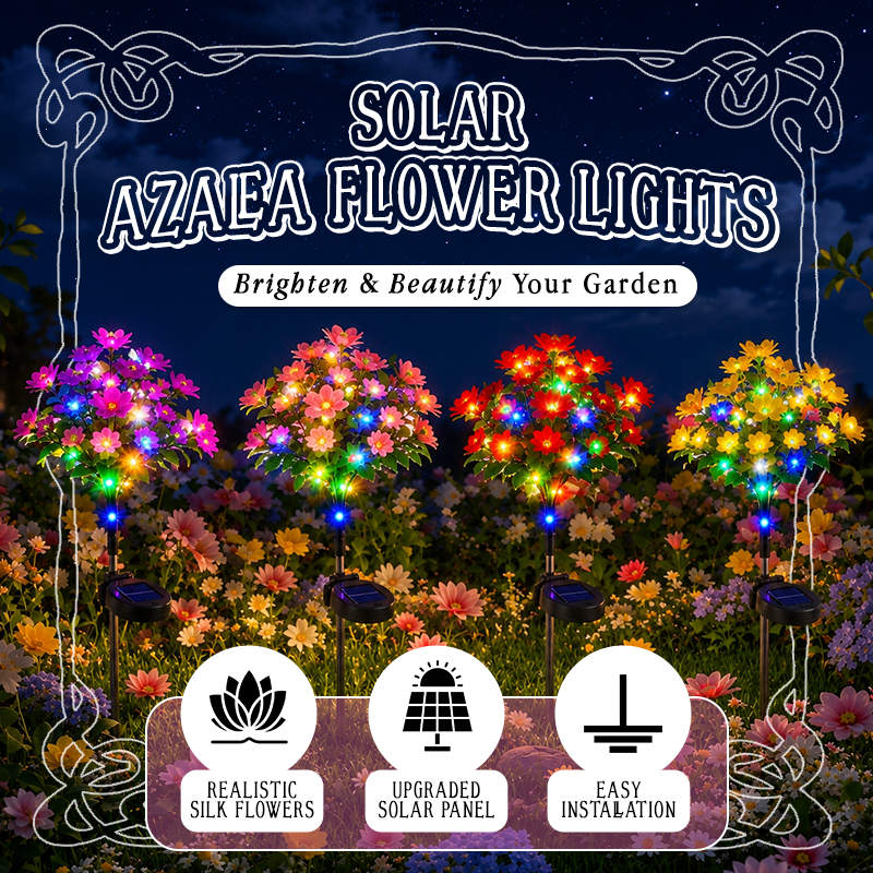 Solar Azalea Flower Lights🌺IP65 Waterproof🪦for Grave Garden Decor Memorial Cemetery Lights