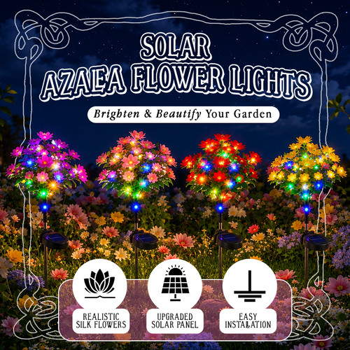 Solar Azalea Flower Lights🌺IP65 Waterproof🪦for Grave Garden Decor Memorial Cemetery Lights