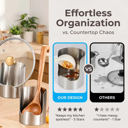 Ivosoma® 2 - Pcs Thickened Stainless Steel Utensil Organizer, Rust Resistant Easy to Clean