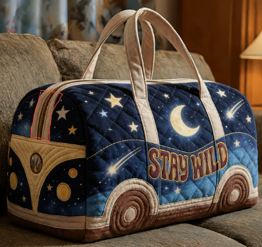 💞LAST DAY 50% OFF ✨Larnto® Hippie Journey Quilted Duffle Bag