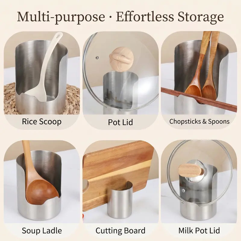 Ivosoma® 2 - Pcs Thickened Stainless Steel Utensil Organizer, Rust Resistant Easy to Clean