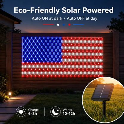 🔥49% Off Sale on July 4-Solar American Flag Lights Outdoor