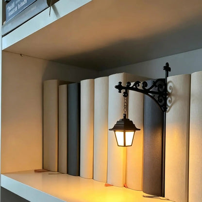 IVOSOMA® Mini Library Lantern Shelf Lamp for Cozy Reading Nook Decor