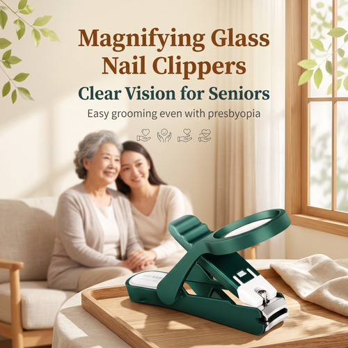 🔥Buy 1 Get 1 Free🔥Ivosoma® Stainless Steel Magnifying Nail Clipper – 3X Magnifying Glass