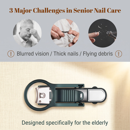 🔥Buy 1 Get 1 Free🔥Ivosoma® Stainless Steel Magnifying Nail Clipper – 3X Magnifying Glass