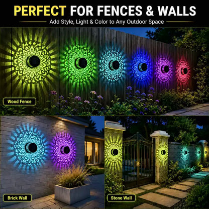 NAVOZILO®🏡☀️Seven-Color Changing Solar Mandala Projection Wall Light