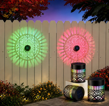 NAVOZILO®🏡☀️Seven-Color Changing Solar Mandala Projection Wall Light