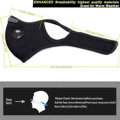 🔥LAST DAY 49% OFF - 💖Reusable Carbon Filter Dust Mask – Built for Active Lifestyles