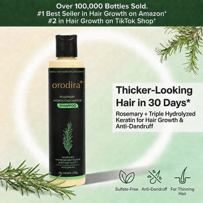🔥💞LAST DAY 75% OFF ✨Rosemary Keratin Shampoo | Hair Growth & Anti-Dandruff Scalp Treatment