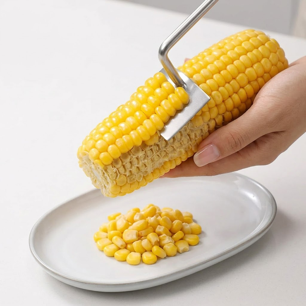 Navozilo® Stainless Steel Corn Peeler – Premium Kernel Stripping Tool