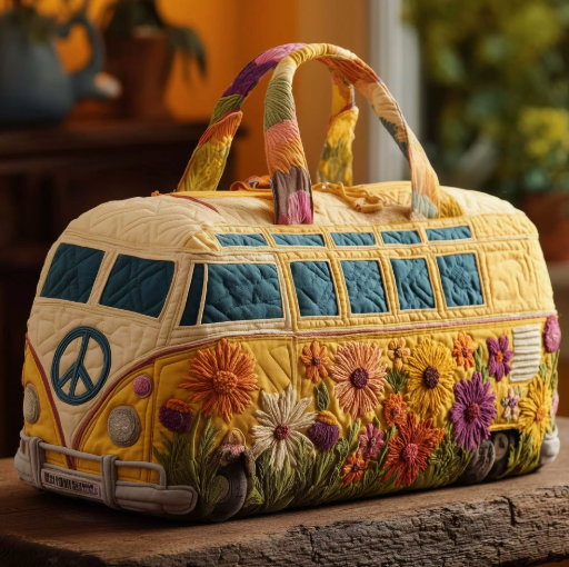 💞LAST DAY 50% OFF ✨Larnto® Hippie Journey Quilted Duffle Bag