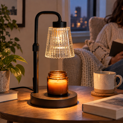 GODONLIF Dimmable Candle Warmer Lamp with 24-Hour Cycle Timer & 2 Bulbs