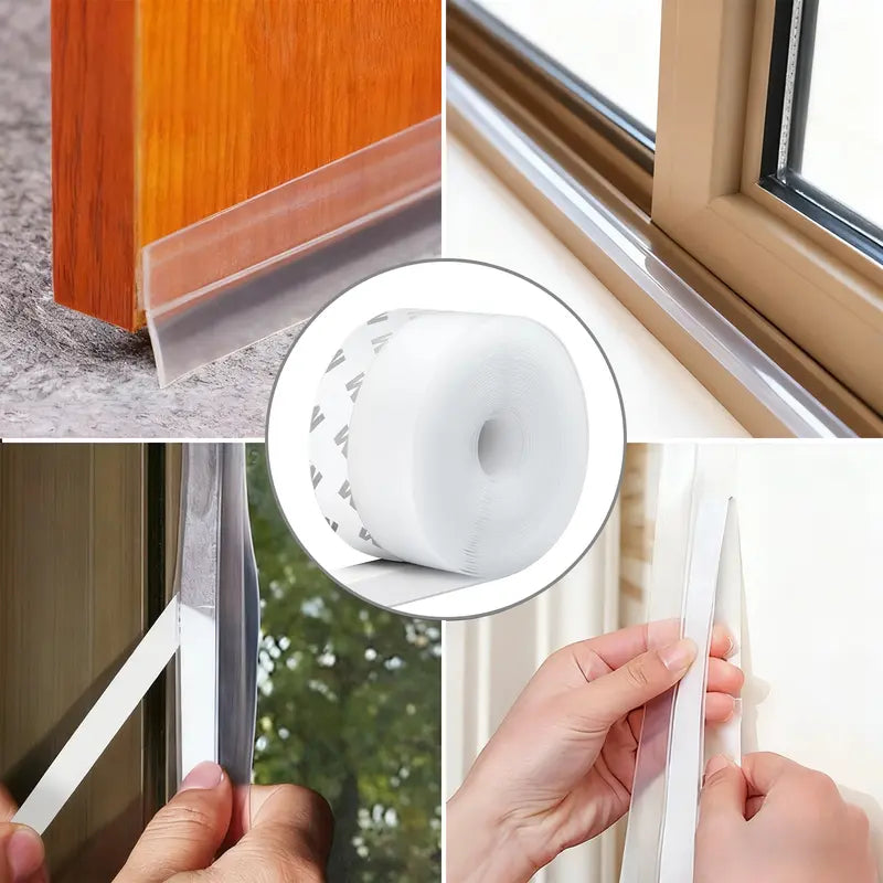 Ivosoma® 16.4Ft Door Weather Stripping | Adhesive Draft Stopper Seal Strip for Doors, Windows & Shower Doors