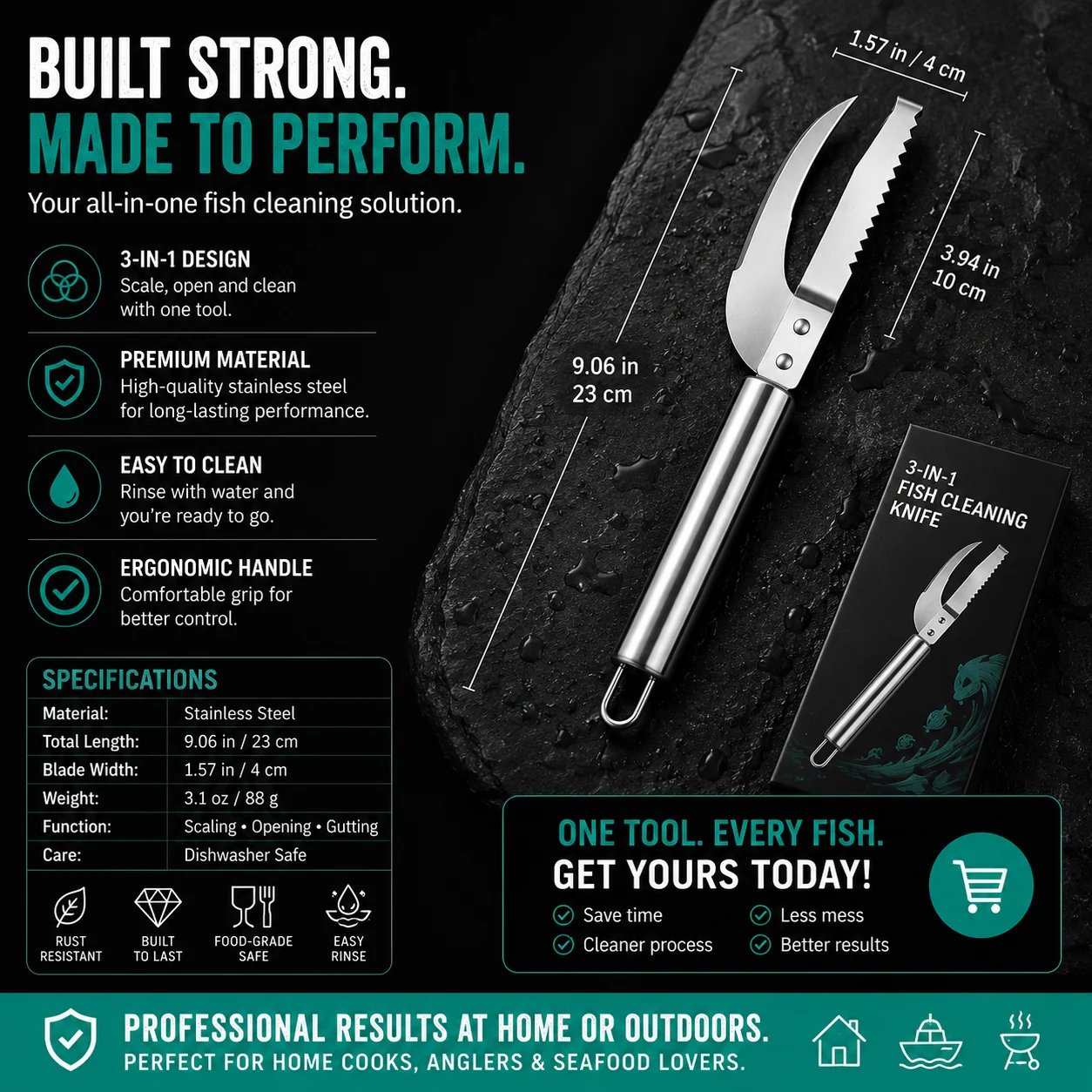 🔥Ivosoma®  2026 Hot Sale 3-in-1 Fish Scaler & Cleaning Knife