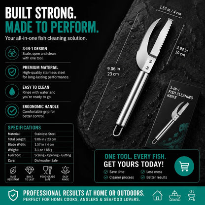 🔥Ivosoma®  2026 Hot Sale 3-in-1 Fish Scaler & Cleaning Knife