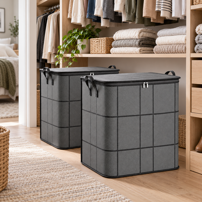 Foldable Moving Storage Bins with Reinforced Handles