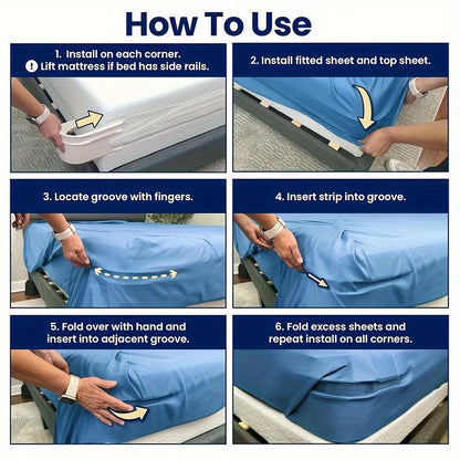 Ivosoma®🛏️ Adjustable Bed Sheet Grippers – 4-Piece Set