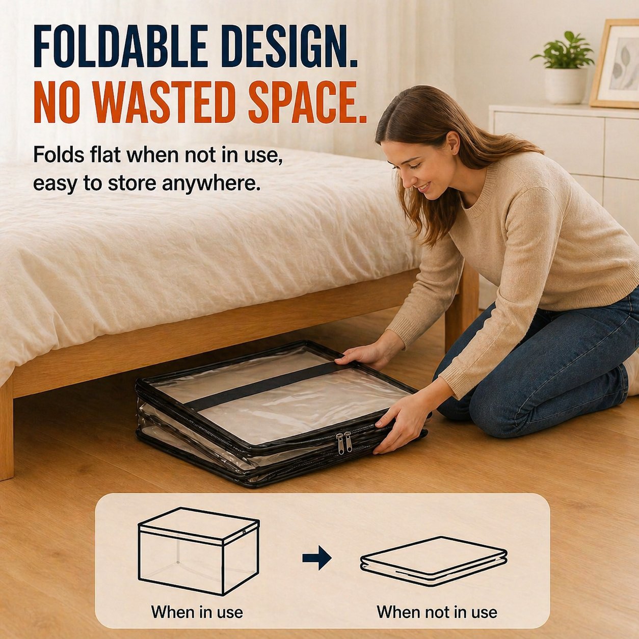 🎁💞LAST DAY 75% OFF ✨📦Ivosoma®Large Heavy-Duty Thick Plastic Clear Storage