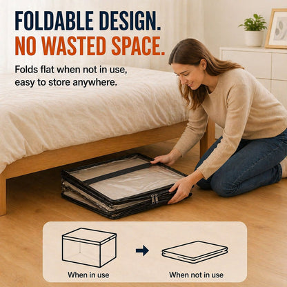 🎁💞LAST DAY 75% OFF ✨📦Ivosoma®Large Heavy-Duty Thick Plastic Clear Storage