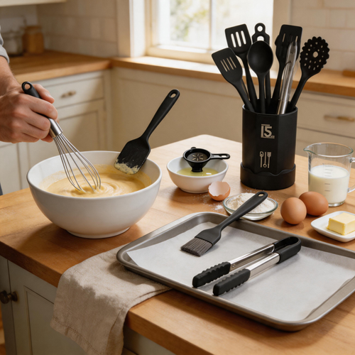 AOTHOD 15-Piece Silicone Cooking Utensil Set