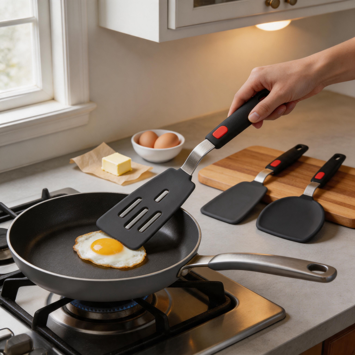 Beijiyi 3-Piece Silicone Spatula Turner Set