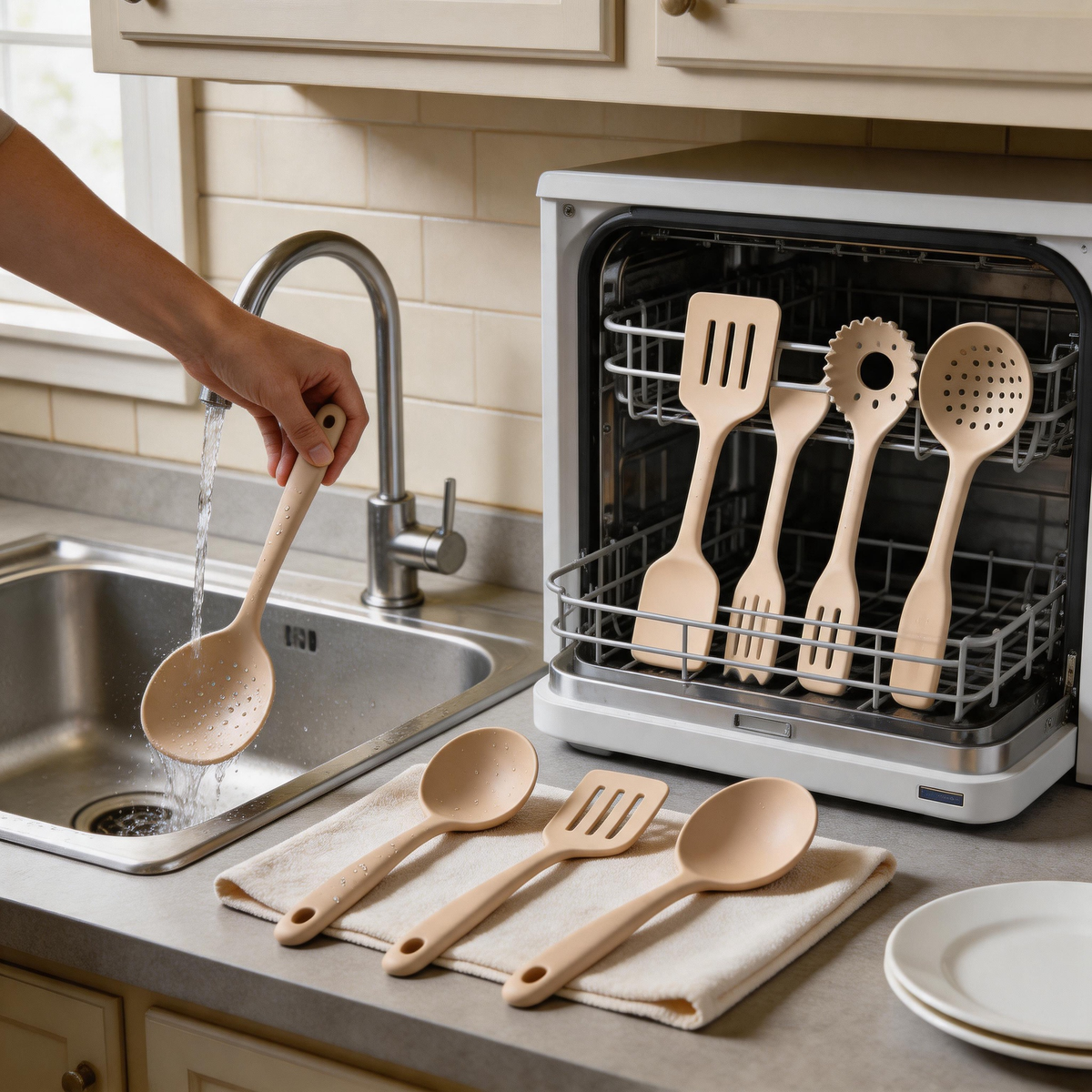 Ziruma 8-Piece Platinum Silicone Kitchen Utensil Set