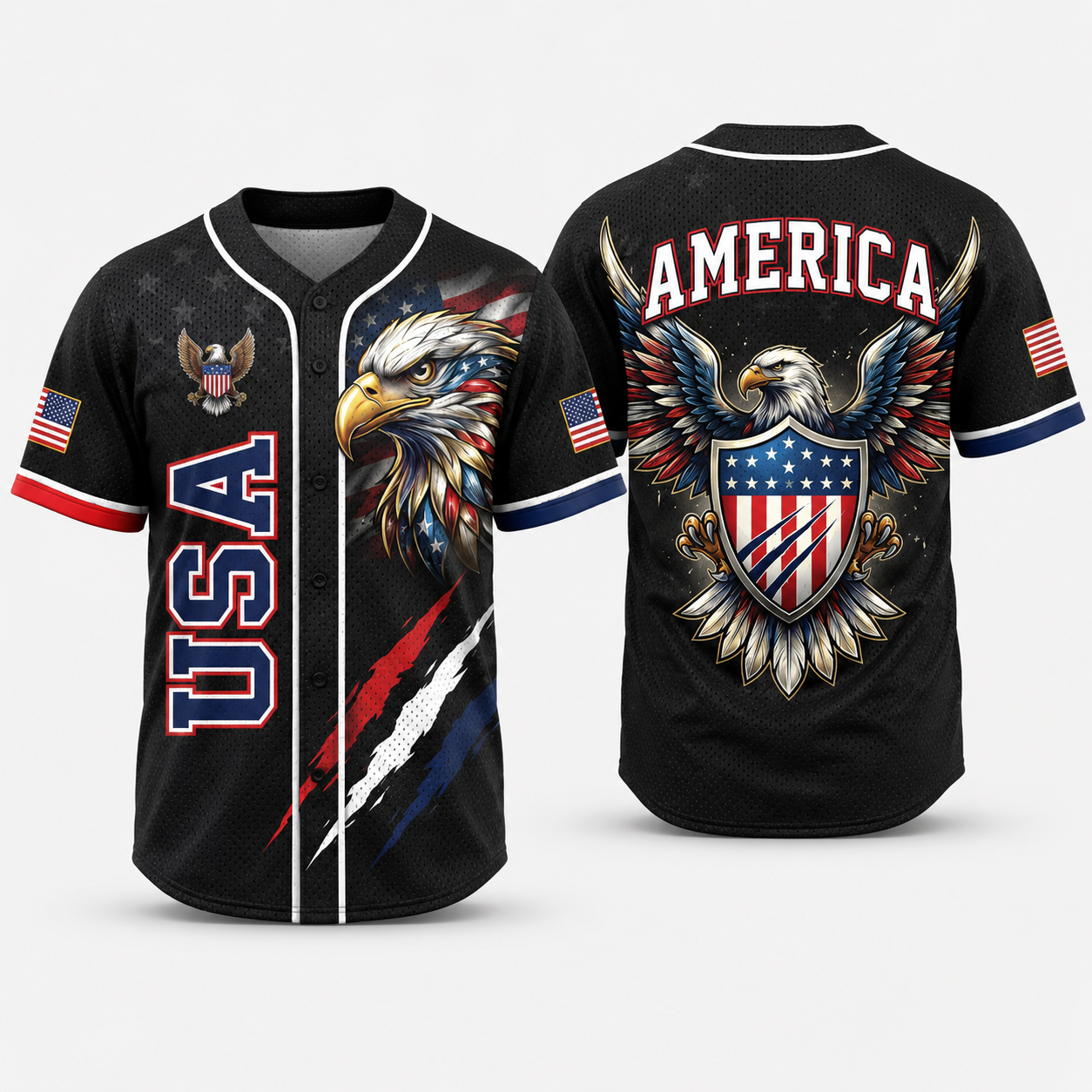 American Eagle 4th of July Baseball Jersey