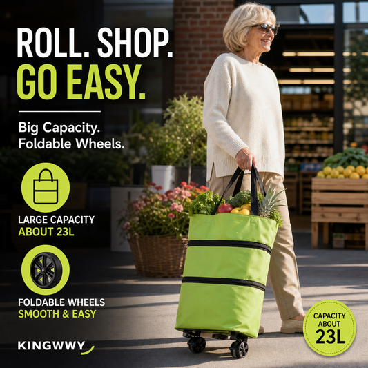 ❤Last Day 50% OFF🛒Ivosoma® Foldable 2-in-1 Rolling Shopping Bag
