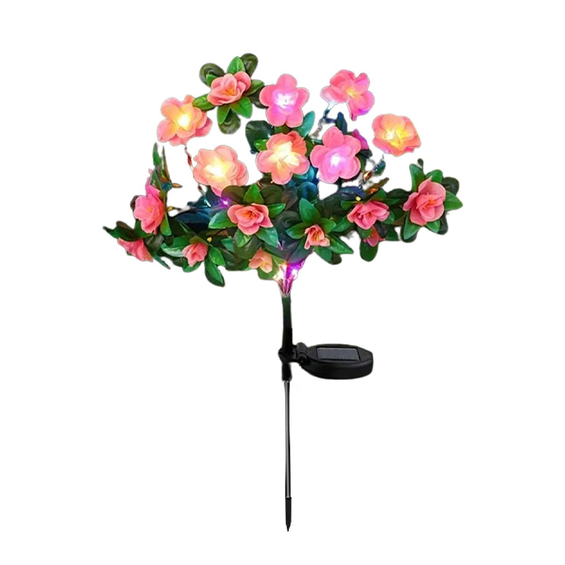 Solar Azalea Flower Lights🌺IP65 Waterproof🪦for Grave Garden Decor Memorial Cemetery Lights