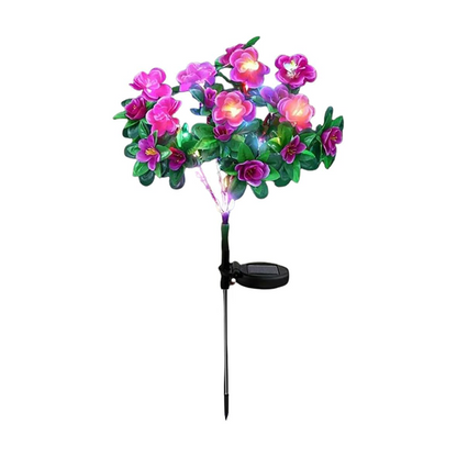 Solar Azalea Flower Lights🌺IP65 Waterproof🪦for Grave Garden Decor Memorial Cemetery Lights