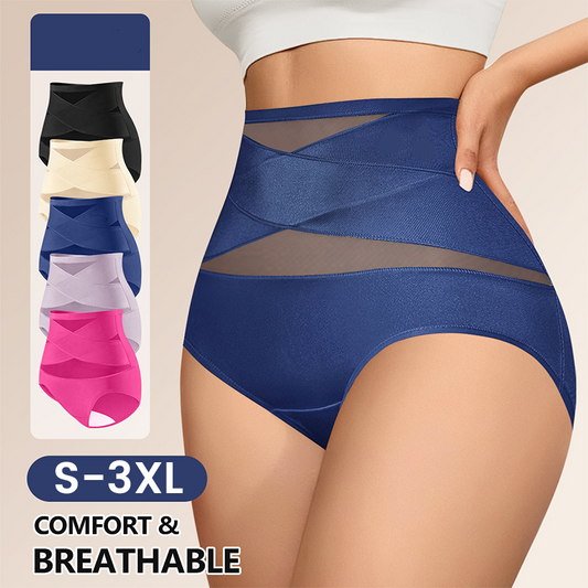 Ivosoma® Plus-Size High-Waist Cross Tummy Control Panties