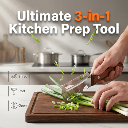 🍴Ivosoma® 3-in-1 Scallion Shredder & Peeler – Fast, Efficient & Must-Have Kitchen Tool ✨