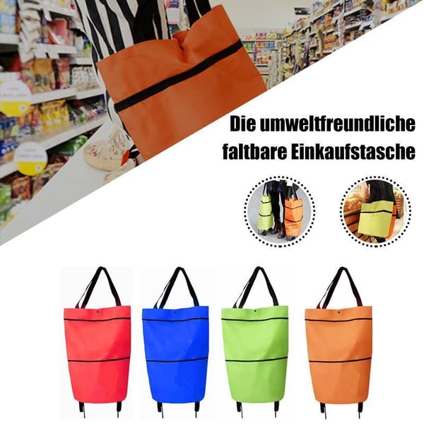 ❤Last Day 50% OFF🛒Ivosoma® Foldable 2-in-1 Rolling Shopping Bag